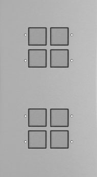 LOLA CARRE CJC2838 CJC KNX Tastsensor 8-fach mit LED senkrecht Bronze braun lackiert