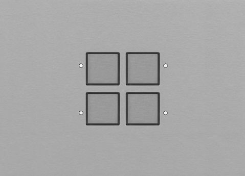 LOLA BANDE CJC2934TH CJC KNX Tastsensor 4-fach mit LED, Temperatur- und Feuchtesensor Signalweiß lac