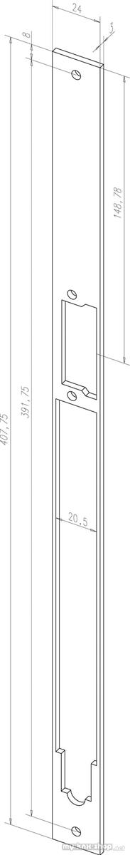 effeff Renovierungsdistanzblech 408x24x3mm...