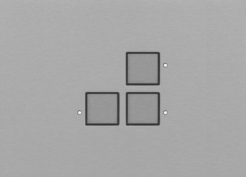 LOLA BANDE CJC2933TH CJC KNX Tastsensor 3-fach mit LED, Temperatur- und Feuchtesensor Edelstahl gebü