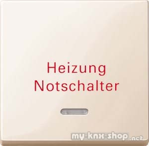 Merten 435144 Wippe m. Kontrollfenster u. Aufdruck Heizungsnotschalter, weiß glänzend, Sys. M