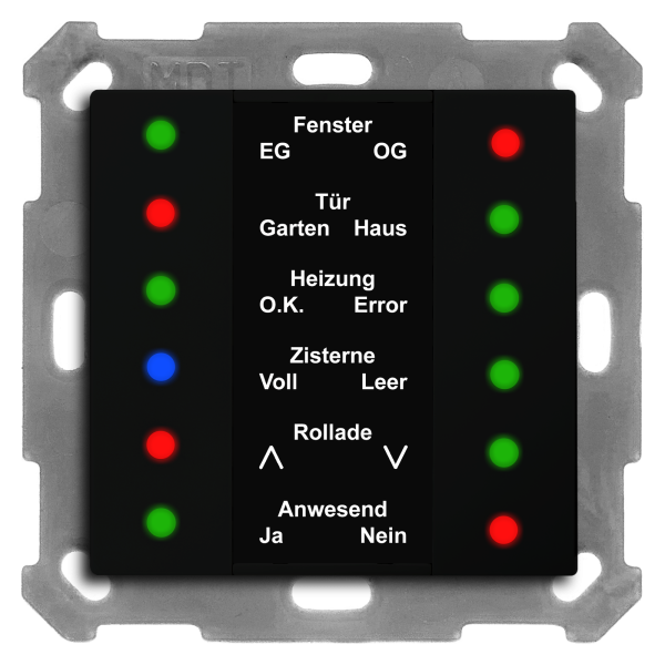 MDT SCN-LED5506.01 KNX LED Anzeige 55, Schwarz matt