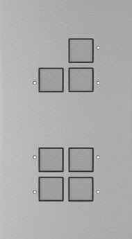 LOLA CARRE CJC2837 CJC KNX Tastsensor 7-fach mit LED senkrecht Vergoldet hochglanz