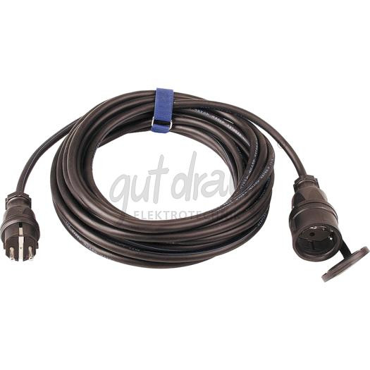 Verl.H07RN-F 3G1,5, 1,5m sw H07RN-F 3G1,5qmm schwarz, IP44 mit Deckel am Band