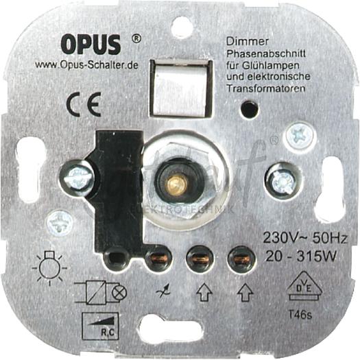 Phasenabschnitt-Dimmer 230V 20-500VA, 50Hz,...