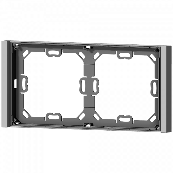 Ekinex EK-FL2-GAA KNX 2-fach flank Kunststoffrahmen - Eisweiß