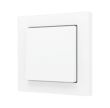 Zennio ZS551PB1MW ZS55 - Soft Einfachtaster für 1 Binäreingang 55x55 mm – Weiss matt