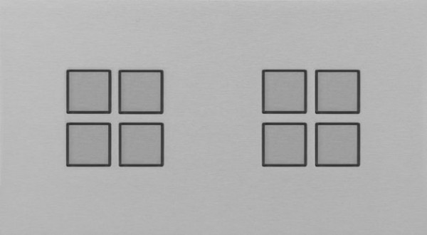 LOLA CARRE CJC3038 CJC KNX Tastsensor 8-fach ohne LED waagrecht Edelstahl gebürstet