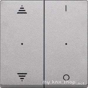 Merten 625760 Wippen für Tastermodul 2fach mit Aufdruck Auf/Ab und 1/0, aluminium, System M