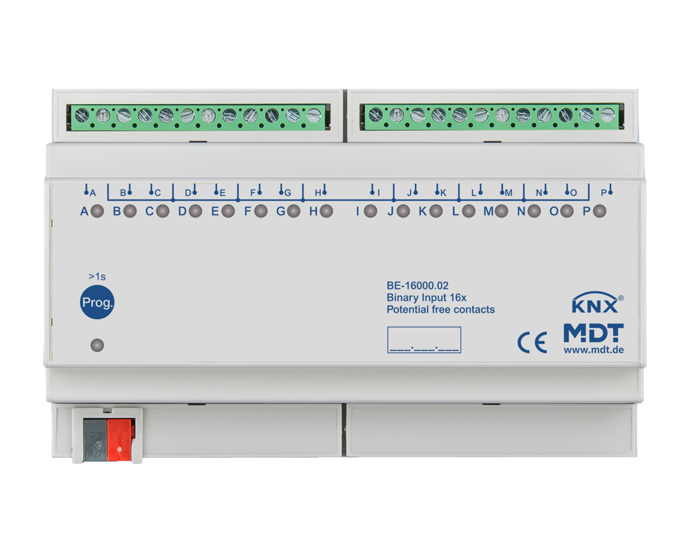 MDT BE-16000.02 KNX Binäreingang 16-fach, 8TE...