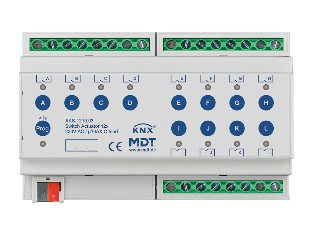 MDT AKS-1210.03 KNX Schaltaktor 12-fach, 8TE...