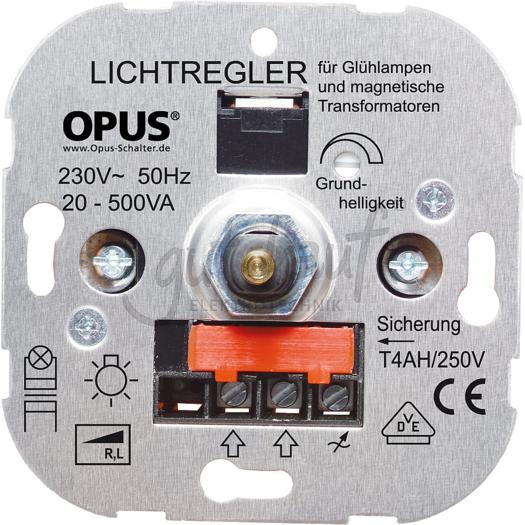 NV-Halogenlampen-Dimmer 230V 20-500VA, 50Hz,...