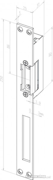 effeff Türöffner Edelstahl 24Fafix HZ L/R EST