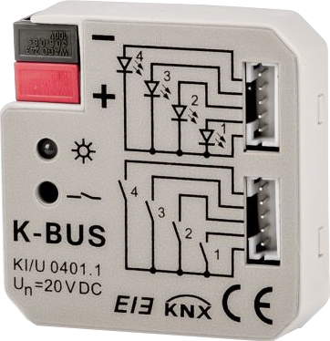 GVS KNX Tasterschnittstelle 4-fach - KI/U 04.01.1