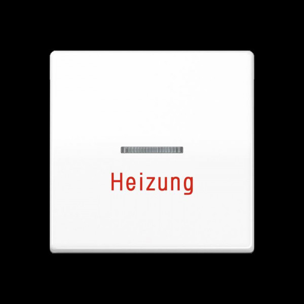 Jung AS591HBFWW Wippe, Linse, Lichtleiter, Aufschrift Heizung, Zentralplatte, bruchsicher, für Wipp-