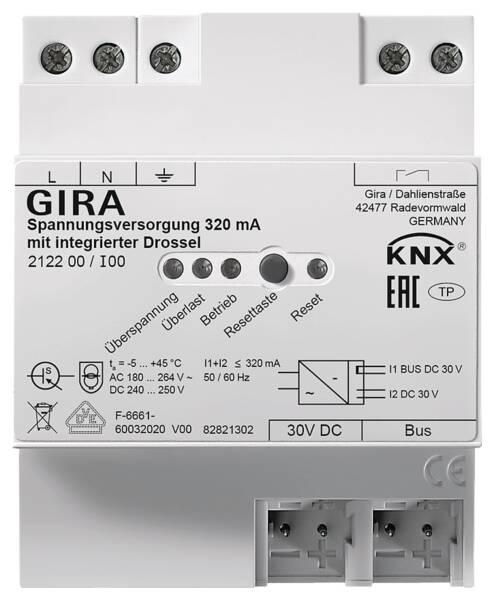 GIRA 212200 KNX Spannungsversorgung 320 mA...