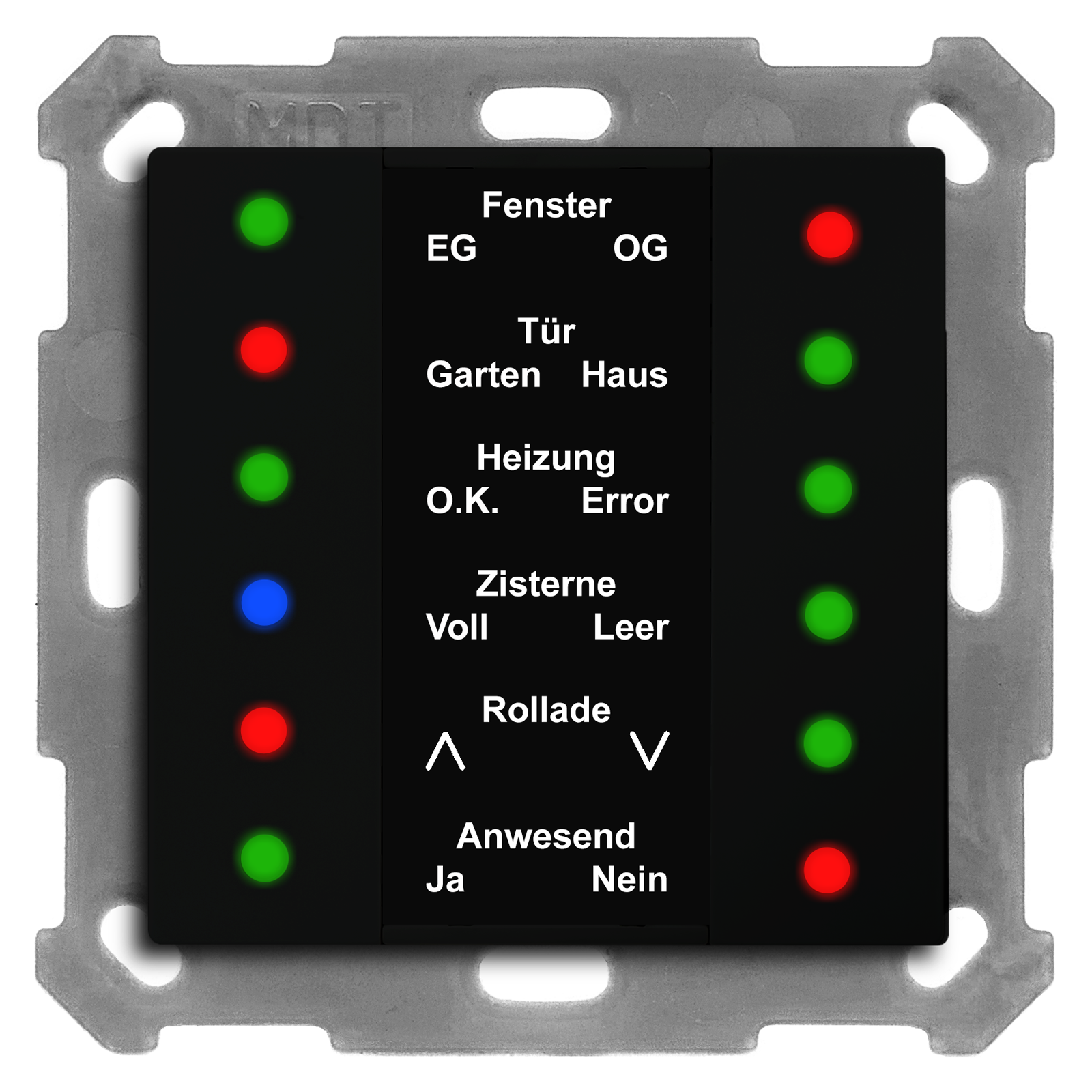 MDT SCN-LED5506.01 KNX LED Anzeige 55, Schwarz...