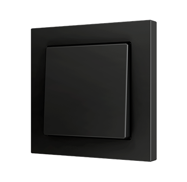 Zennio ZS551PB1A ZS55 - Soft Einfachtaster für 1 Binäreingang 55x55 mm – Schwarz