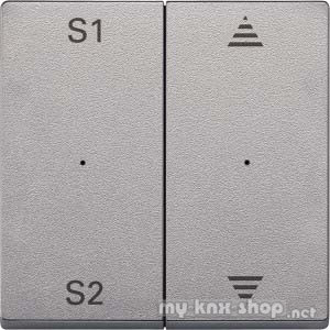 Merten MEG5227-0460 Wippen für Taster-Modul 2fach (Szene1/2, Pfeile Auf/Ab), aluminium, System M