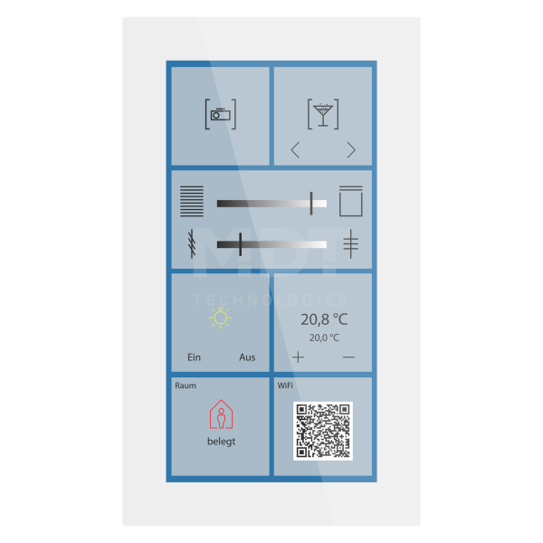 MDT BE-GTSP6TW.01S KNX Glas Touch Smart Plus 6 Zoll, KNX Secure, Weiß