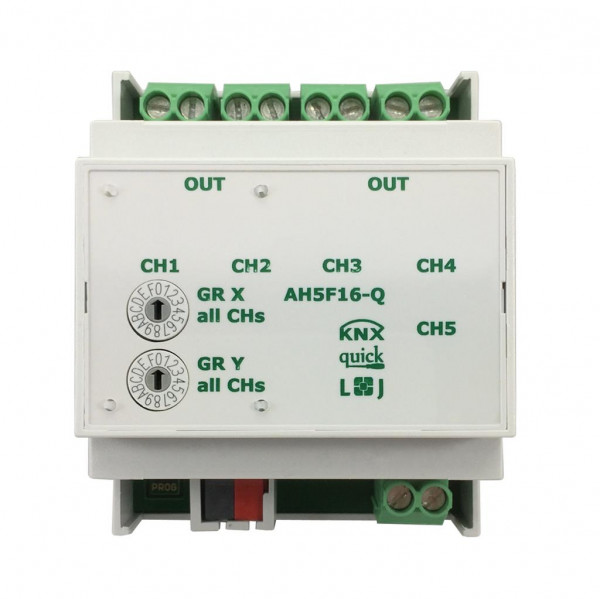 Lingg&Janke Q79237 KNX quick Schaltaktor 5-fach, 4 TE Schaltleistung 16A 250 VAC, C-Last 140µF AH5F1