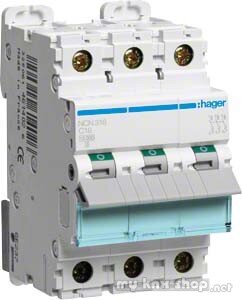 Hager Leitungsschutzschalter 3pol.,C-16A,10kA,3M NCN316