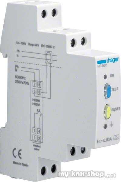 Hager FI-Relais 0,3A o.Zeitverzög. HR502