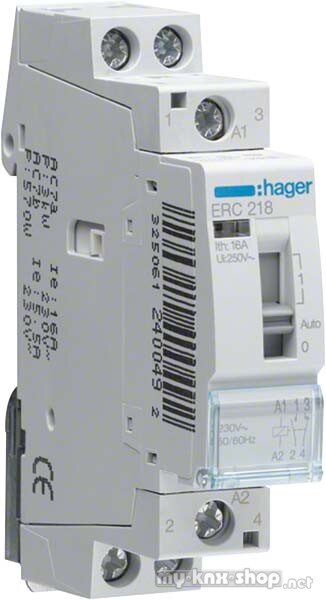 Hager Installationsrelais 16A 1S+1Ö 230V ERC218