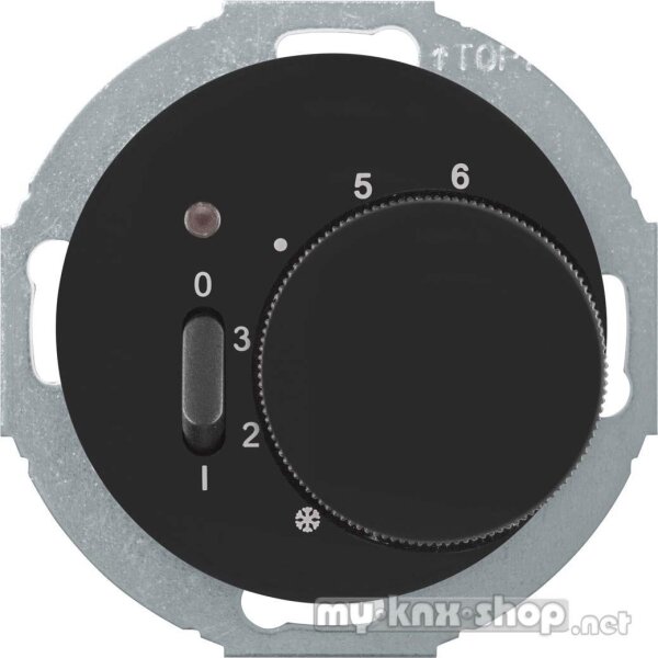Berker Temperaturregler sw/glänz mit Öffner 20302035