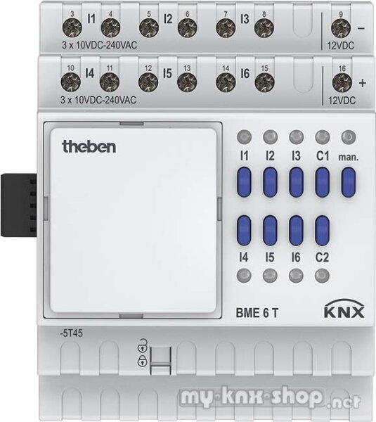 Theben BME 6 T KNX Binäreingang (Erweiterungsmodul MIX2) 6-fach, KNX TP, Data Secure, Erweiterung MIX2