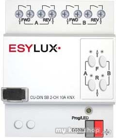 ESYLUX KNX-Jalousieaktor 4-fach 10A 2-K CU-DIN SB 2CH10A KNX