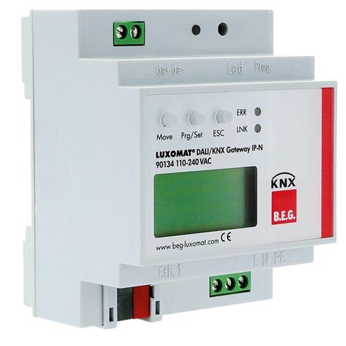 B.E.G. Luxomat 90134 Neues DALI/KNX Gateway mit 825 Kommunikationsobjekten, DALI-Notleuchtenfunktion und IP Schnittstelle