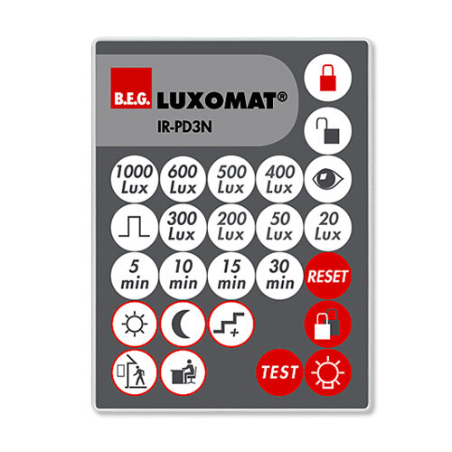 B.E.G. Luxomat 92105 IR-PD3N Fernbedienung