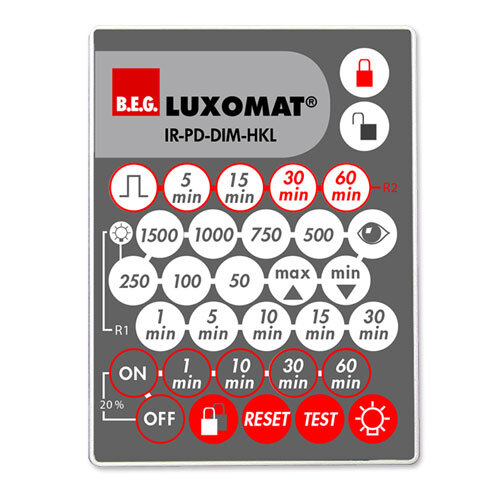 B.E.G. Luxomat 92114 IR-PD-DIM-HKL Fernbedienung