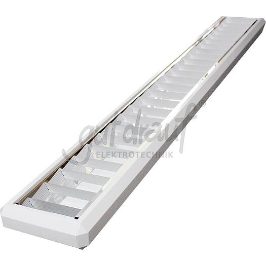 Anbauleuchte 2x58W, IP20 Aluminium-Raster ARS Für LED vorverdrahtet