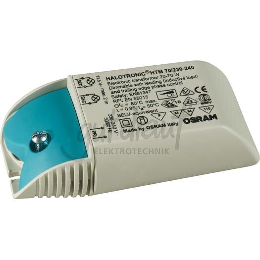 NV-Trafo 20-70VA Osram-Mouse 108x52x33mm, HTM  dimmbar