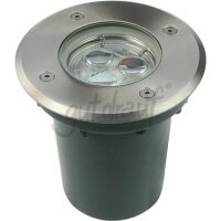 LED-Bodeneinbaustrahler starr 230V, 1W, warmweiß, rund