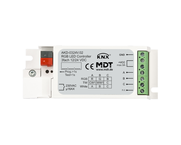 MDT AKD-0324V.02 KNX LED Controller 3-Kanal 3/6 A, RGB
