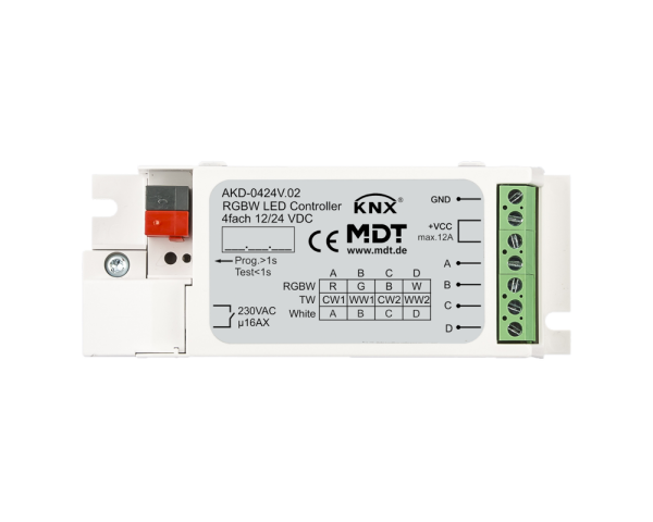 MDT AKD-0424V.02 KNX LED Controller 4-Kanal 3/6 A, RGBW