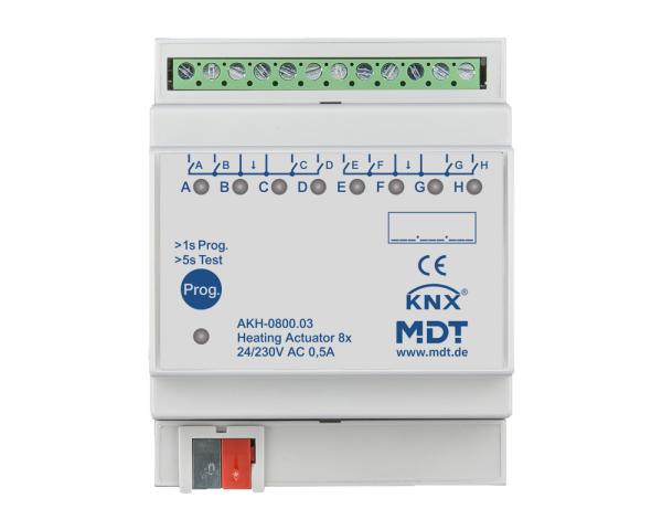 MDT AKH-0800.03 KNX Heizungsaktor 8-fach, 4TE REG, 24-230 V AC