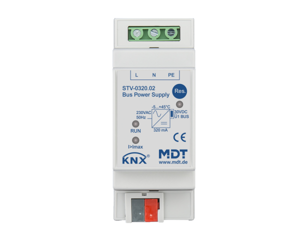 MDT STV-0320.02 KNX Busspannungsversorgung, 2TE REG, 320 mA