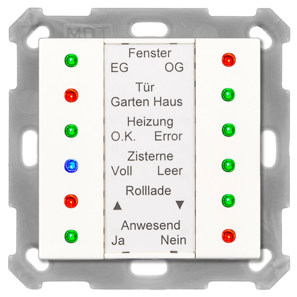 MDT SCN-LED55.01 KNX LED Anzeige 55, Reinweiß glänzend