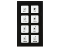 MDT BE-GT08S.01 KNX Glastaster Plus 8-fach, Schwarz