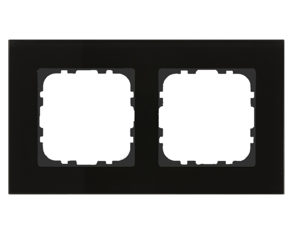 MDT BE-GTR2S.01S MDT Glasrahmen 2-fach für 55 mm Programme, Schwarz