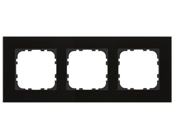 MDT BE-GTR3S.01S MDT Glasrahmen 3-fach für 55 mm Programme, Schwarz