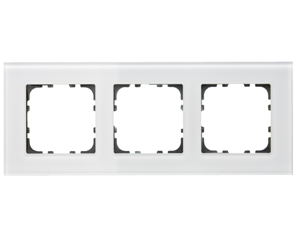 MDT BE-GTR3W.01 MDT Glasrahmen 3-fach für 55 mm Programme, Weiß