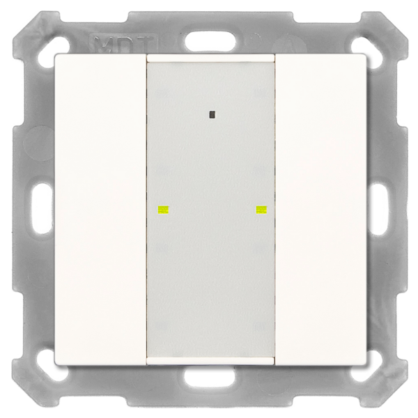 MDT RF-TA55A2.01 KNX RF+ Funk Taster Plus 2-fach mit Aktor, 55 mm, Reinweiß glänzend