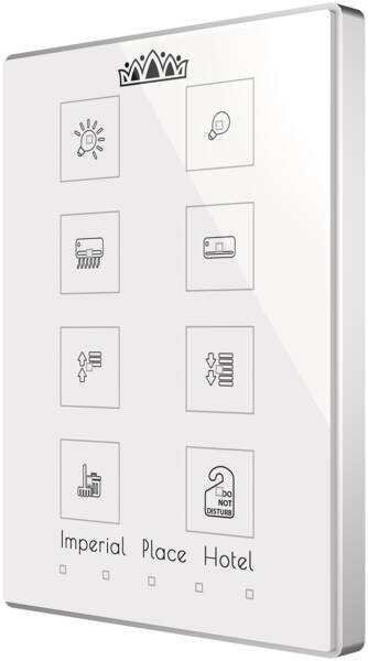 Zennio Kapazitiver Taster TMD Plus - 8 Tasten - Thermostat - PC-ABS Rahmen (Custom inkl.)