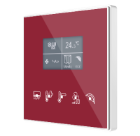 Zennio ZVI-SQTMDD kapazitives Touch-Panel mit 5 Tasten und Grafik-Display mit Thermostat Square TMD-Display