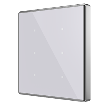 Zennio ZVI-SQTMD6-S kapazitives Touch-Panel mit 6 Tasten und Thermostat Square TMD 6 silber